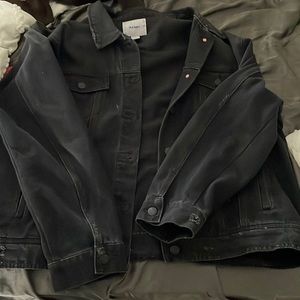 Black denim jacket